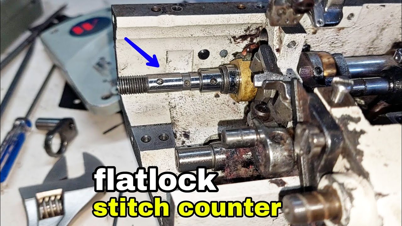 flatlock Crankshaft & stitch counter setting, hindi