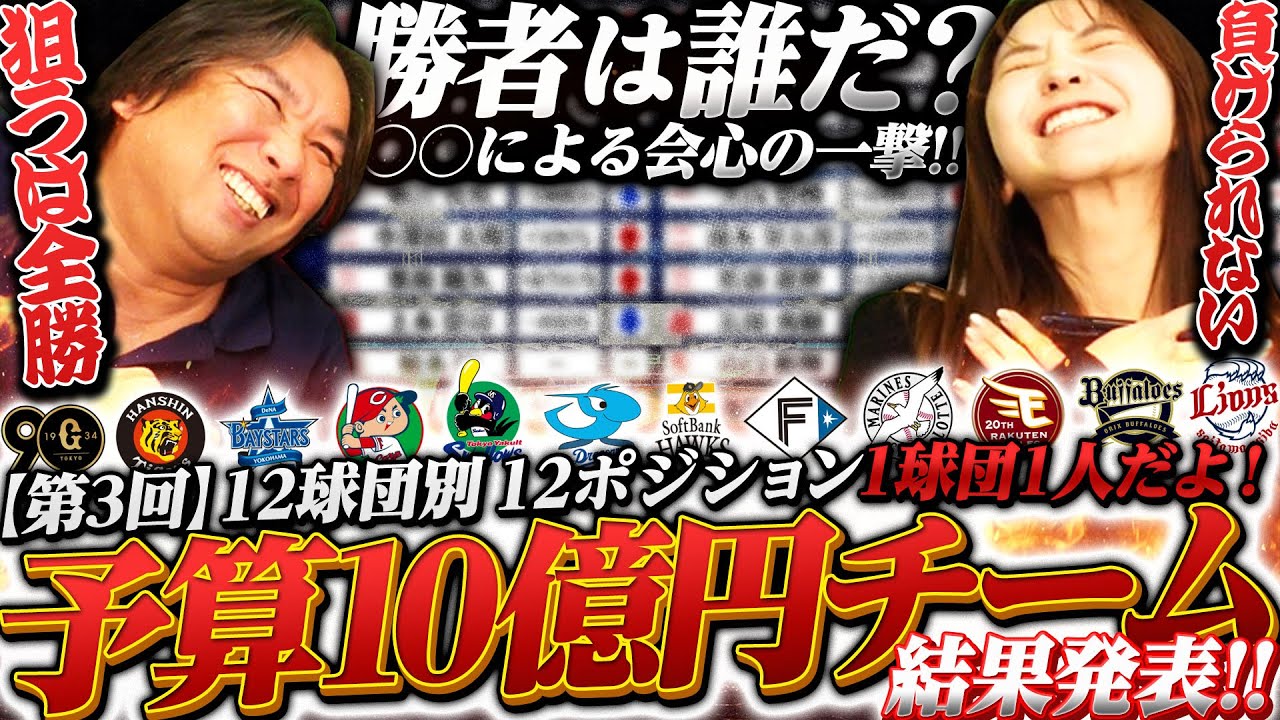 【10億円チーム】条件:各球団1選手のみ！巨人バルドナードの年俸に里崎がブチギレ⁉︎外国人選手で大荒れの展開に…