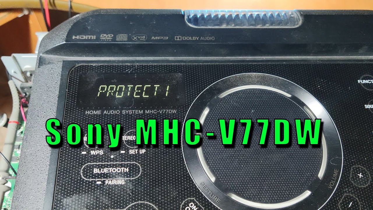 Sony MHC-V77DW Ошибка PROTECT 1