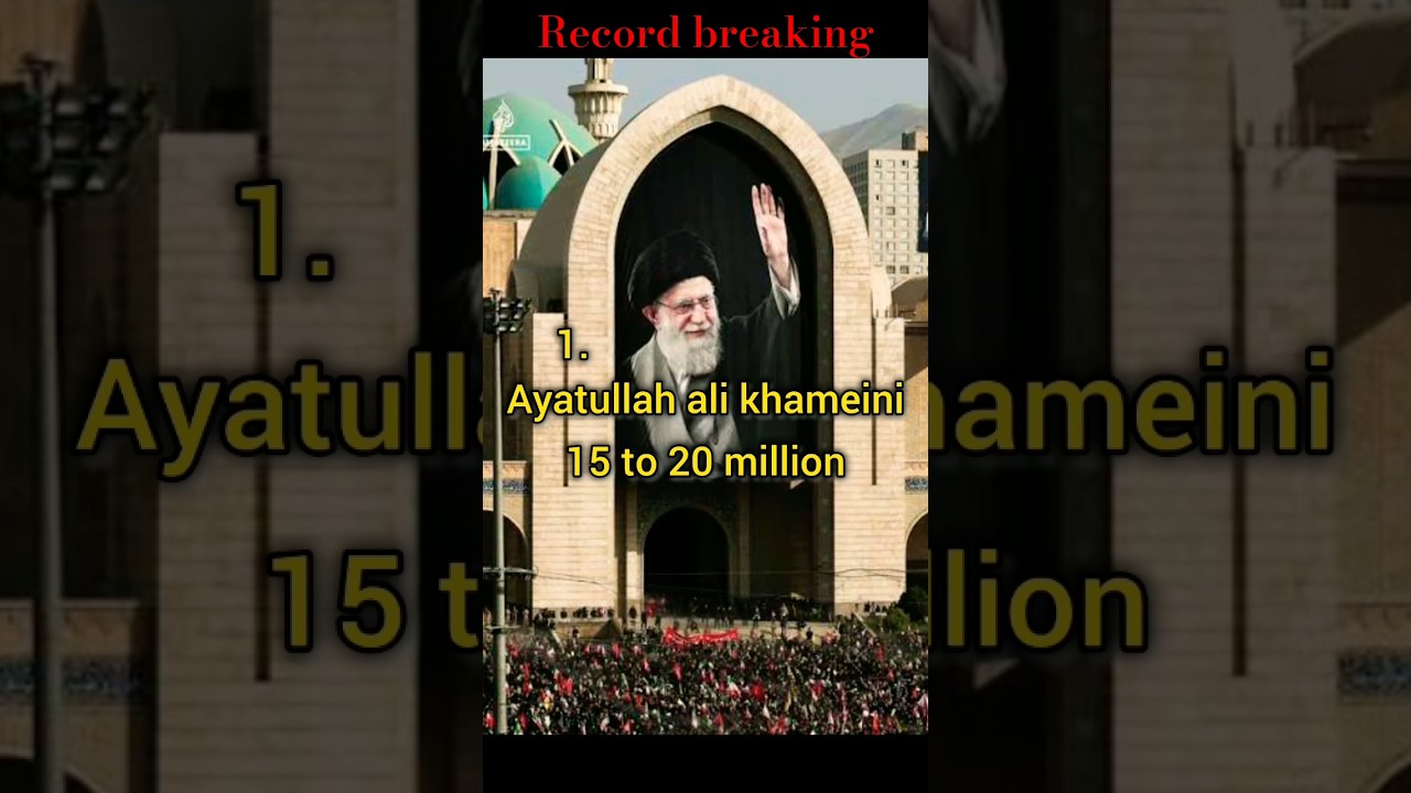 Top 10 biggest funeral (janaza) in the world 🌍#ayatullahkhamenei #2026 #funeral #janaza