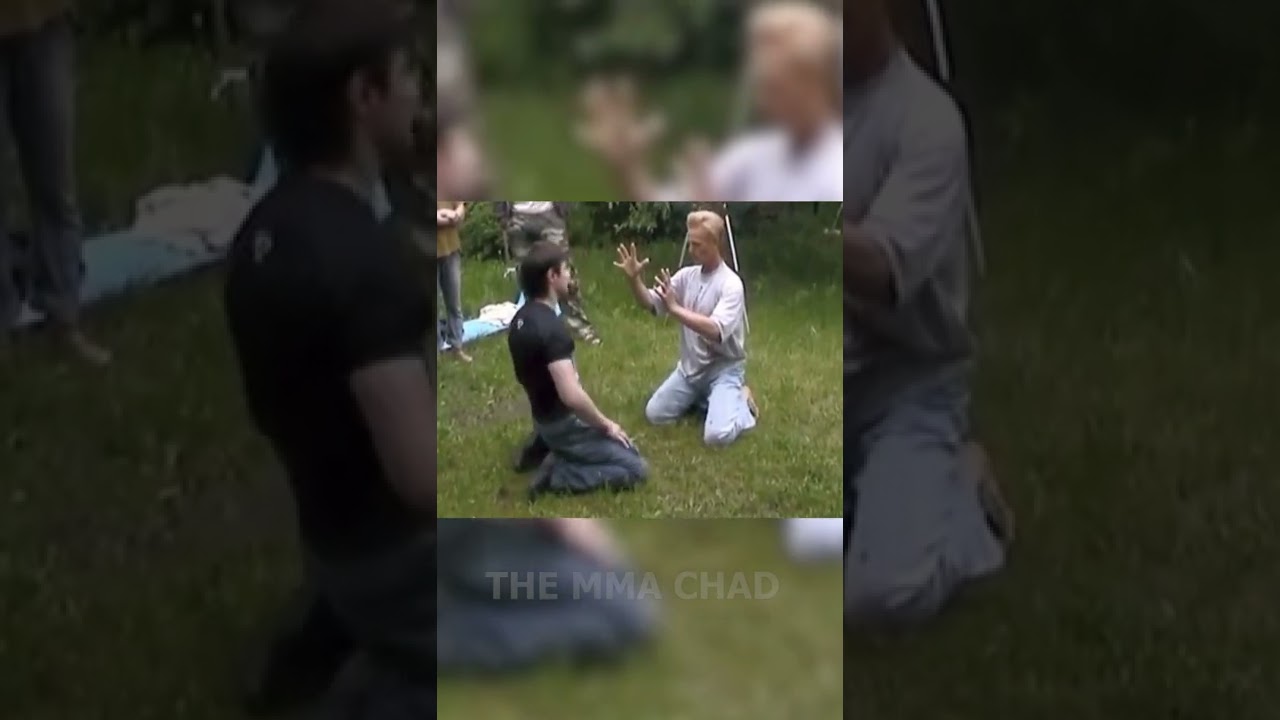 Bullshido Mental Martial Artist tries to BLOCK REAL MMA fighter's punches! 🤕 #shorts #mma
