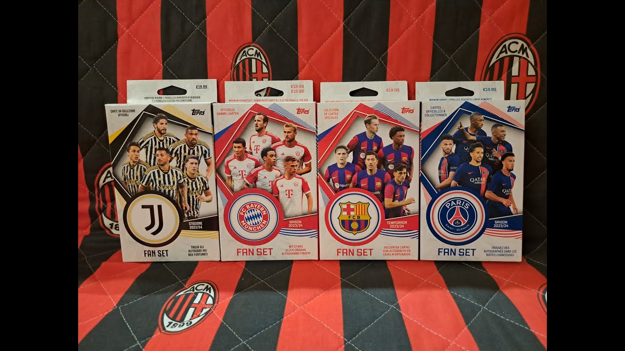 PRZYSZŁA PACZKA Z POLSKIEGO TOPPSA - CZTERY BOXY FAN SET - JUVENTUS + BAYERN + PSG + BARCELONA!!!