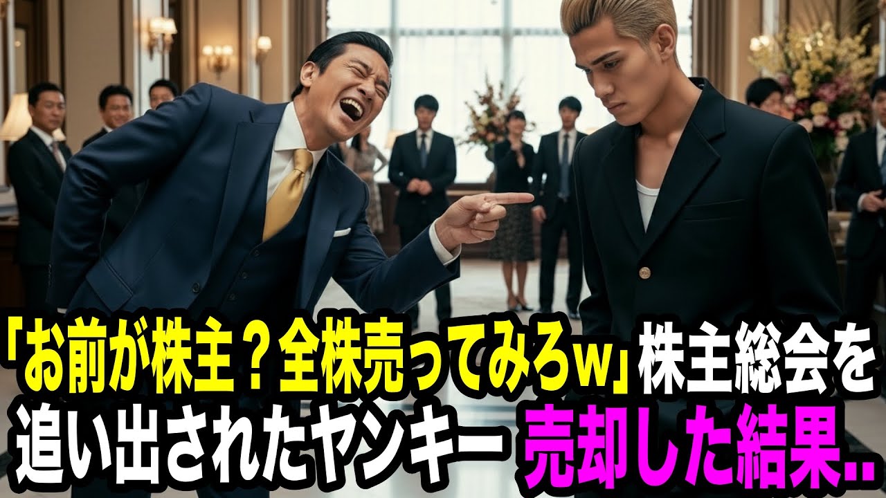 ​​「ヤンキーが大株主？じゃあ売ってみろよw」特攻服で株主総会に来た中卒留年青年を追い返したエリート役員→「…わかりました。。」お望み通り全株売却した結果…【スカッとする話】 YAKUZA