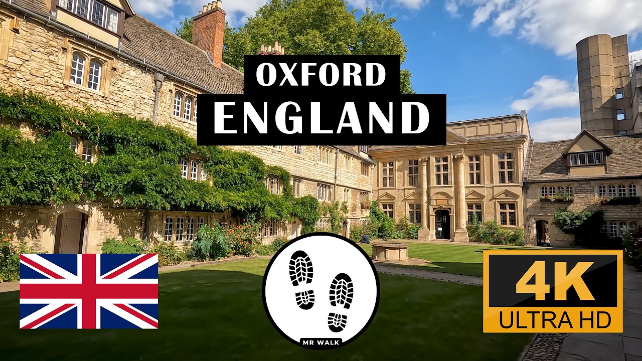 Oxford Town Centre - England - Walking Tour of Historic Streets