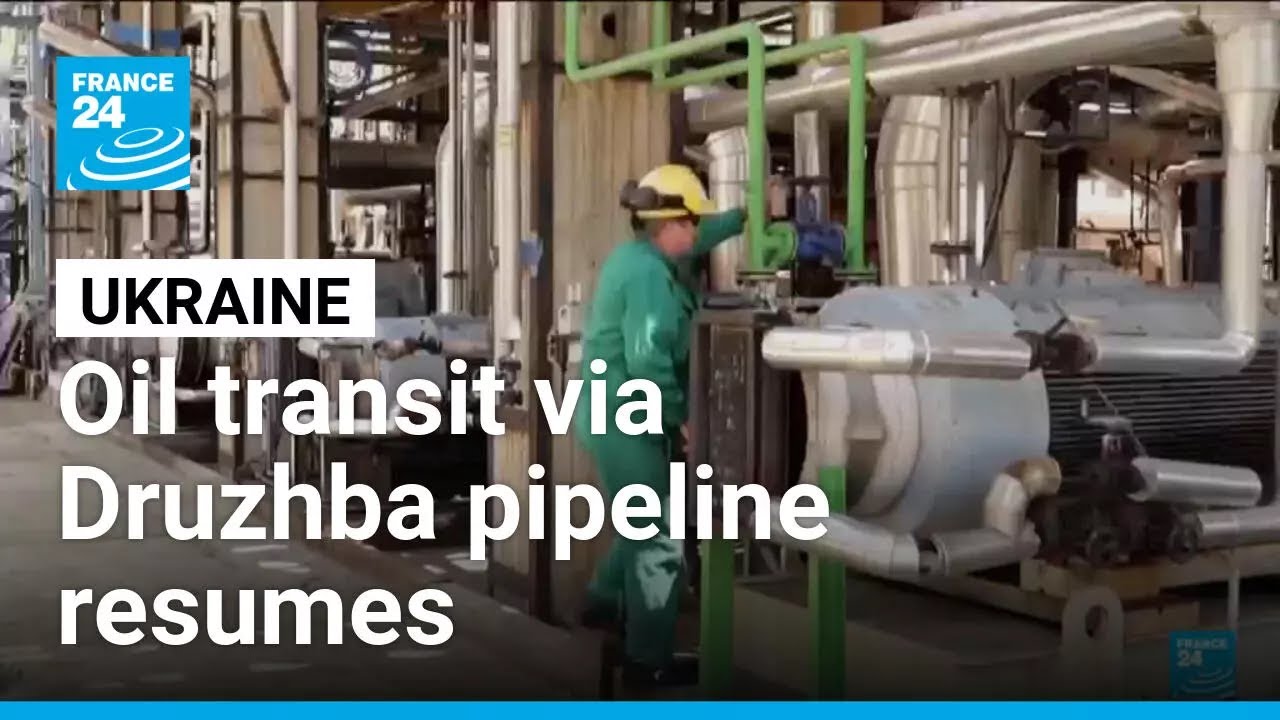 Ukraine to restart oil flows via Druzhba pipeline, potentially unblocking EU's loan &bull; FRANCE 24