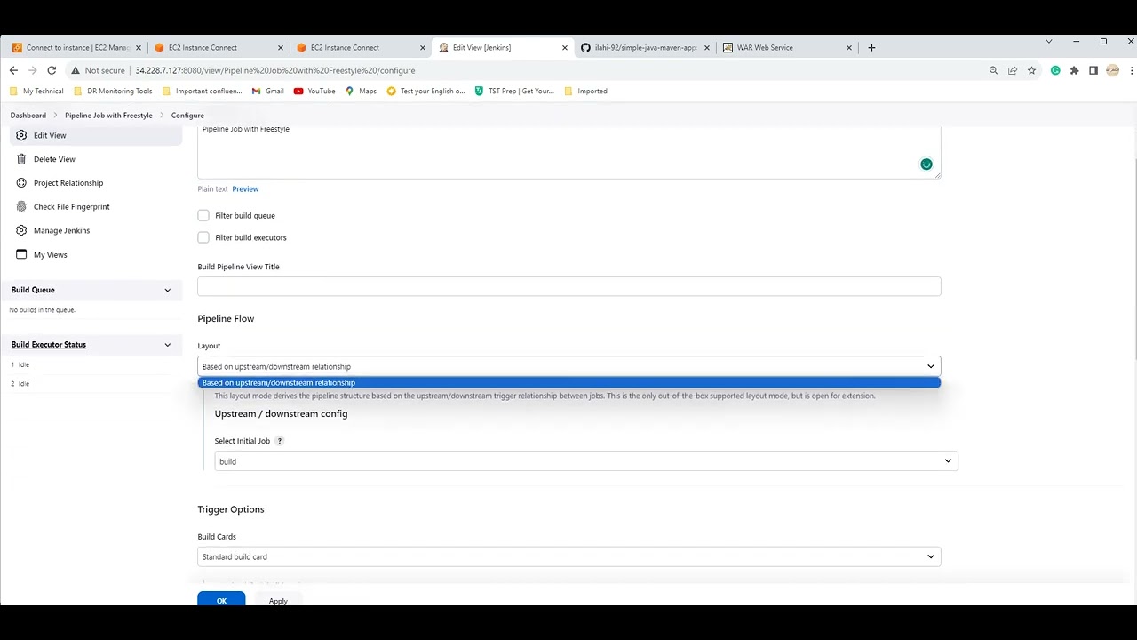 Jenkins - Freestyle job with build pipeline plugin