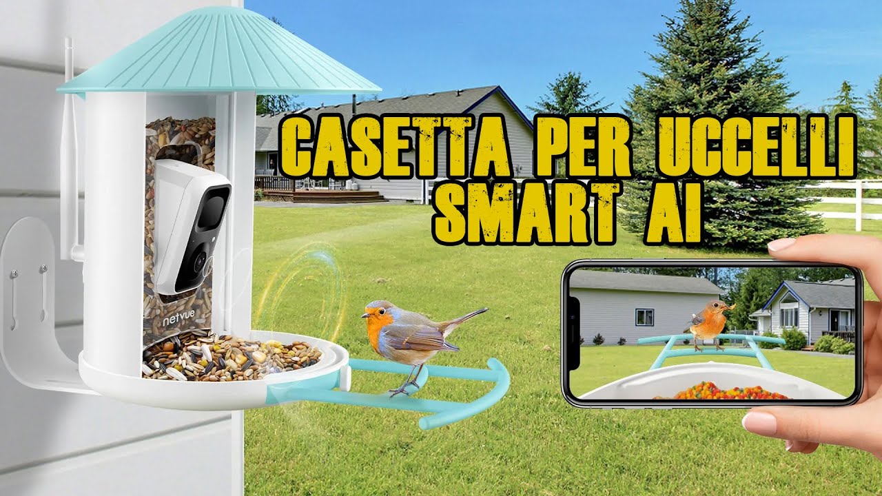 Casetta per uccelli SMART - Netvue Birdfy Feeder Cam AI