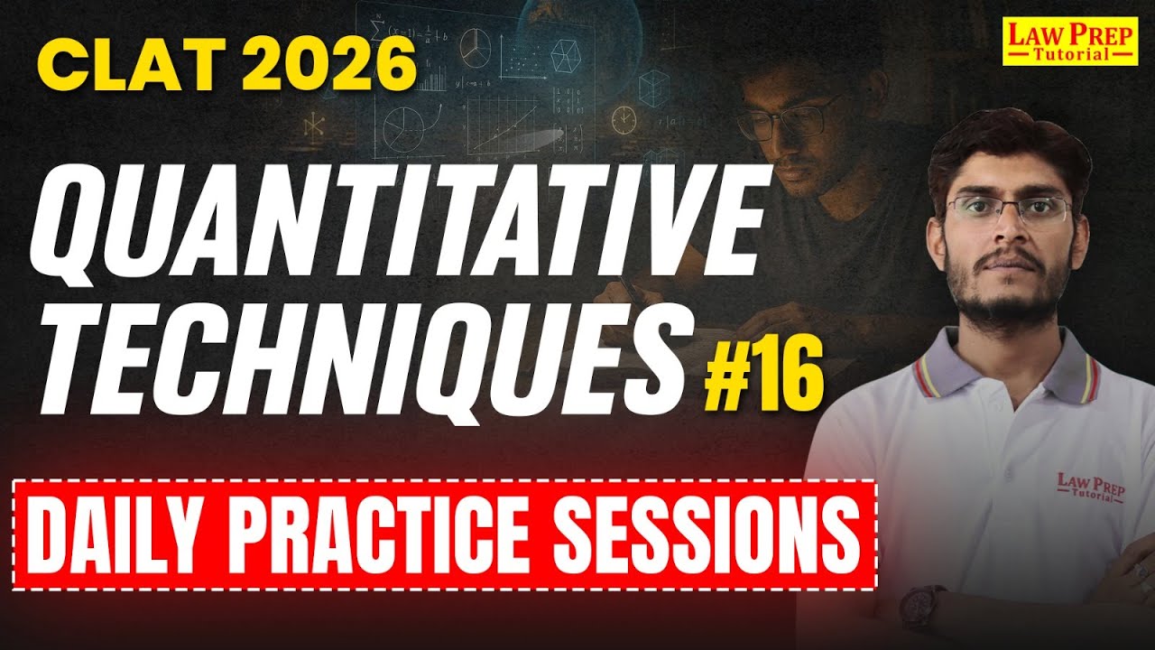 CLAT 2026 : Quantitative Techniques | Daily Practice Session | #16 | QT for CLAT By Nema Sir