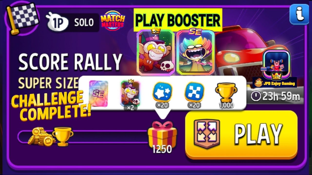 Super Sized Solo Challenge Score Rally/ 1250 Score/Match Masters