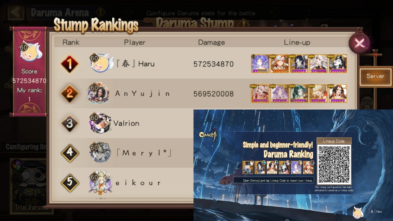 【Onmyoji】PVE - Daruma Ranking with new SSR Kannazuki