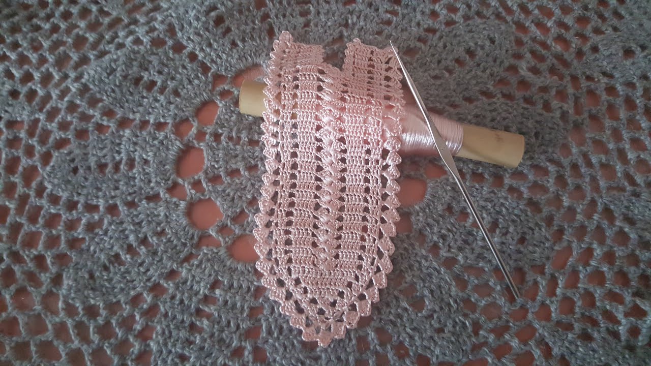 زواقة كروشي نصف طوق رائعة للجلابة او القفطان/موديل الصدفة  بالكروشي للجلابة او القفطان