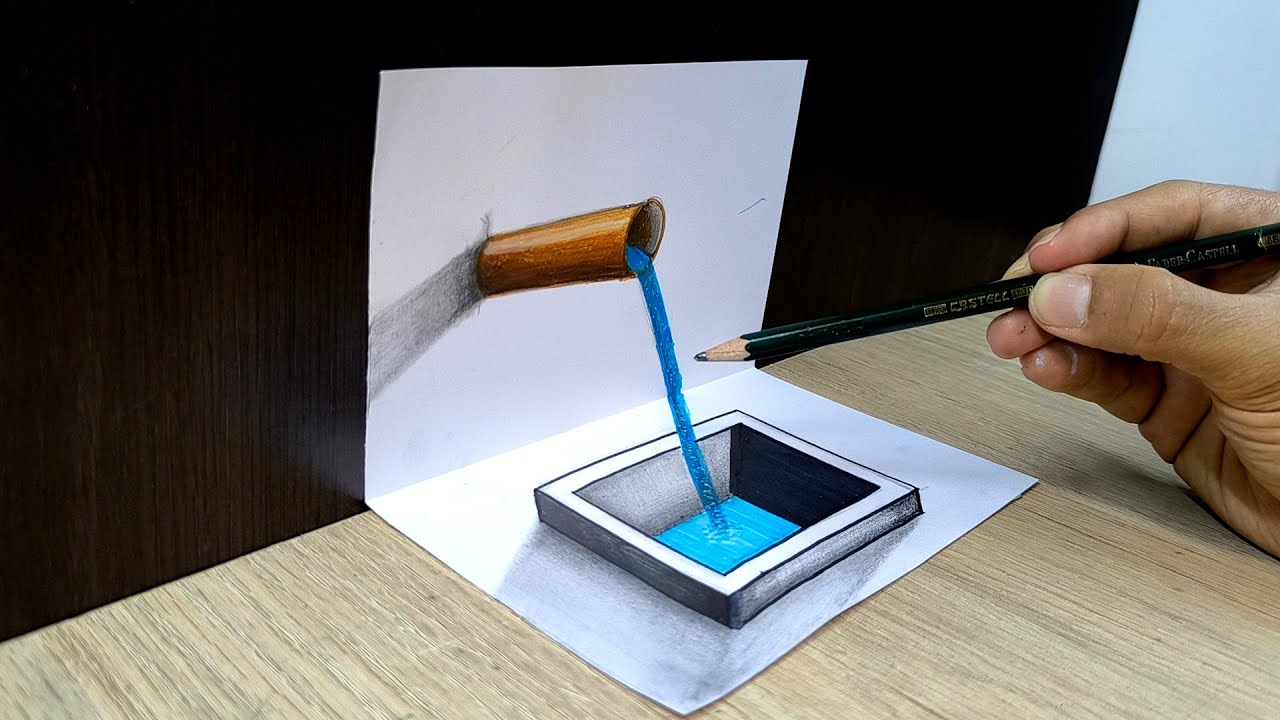 🔥 Dibujos 3D - Como Dibujar en 3D un Agujero  - Arte Facil