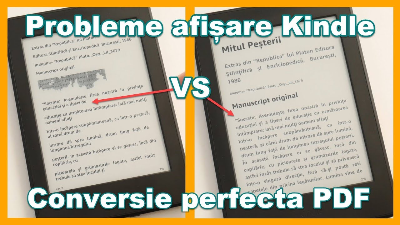 Conversie aproape perfecta PDF pentru Kindle + eliminare reclame