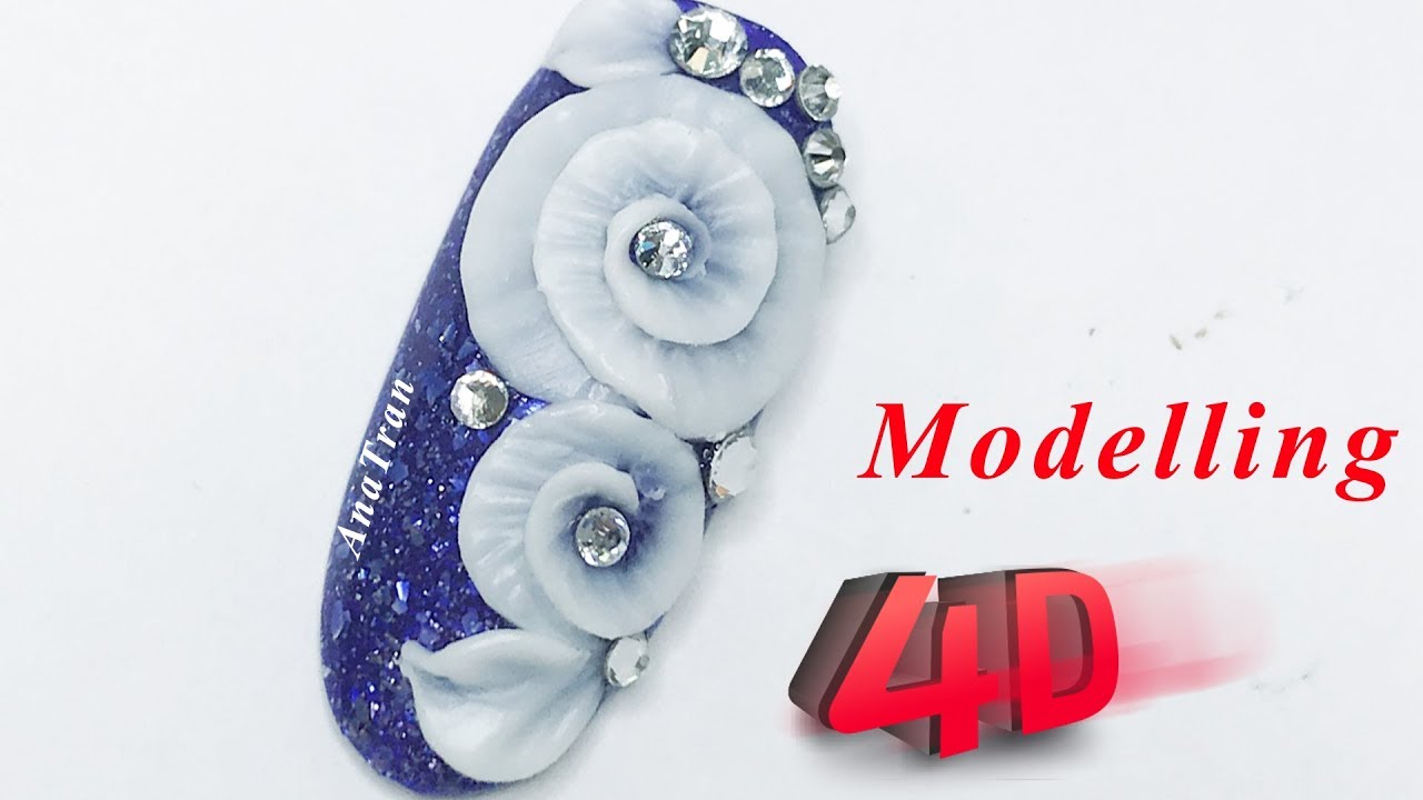 Dạy Cách Đắp Hoa Nổi Bằng Gel Khô 4D Cơ Bản | AnaTran