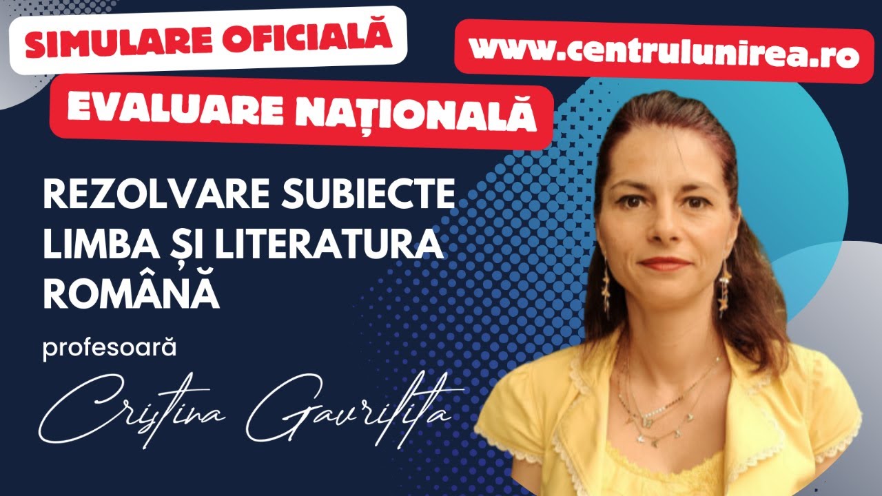 Rezolvare LIVE Simulare Evaluare Nationala 2026 - Limba și Literatura Română