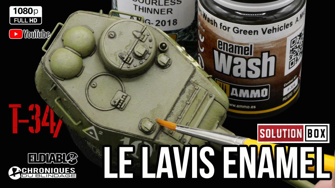 🎨T-34/85 🟢 Le lavis au 