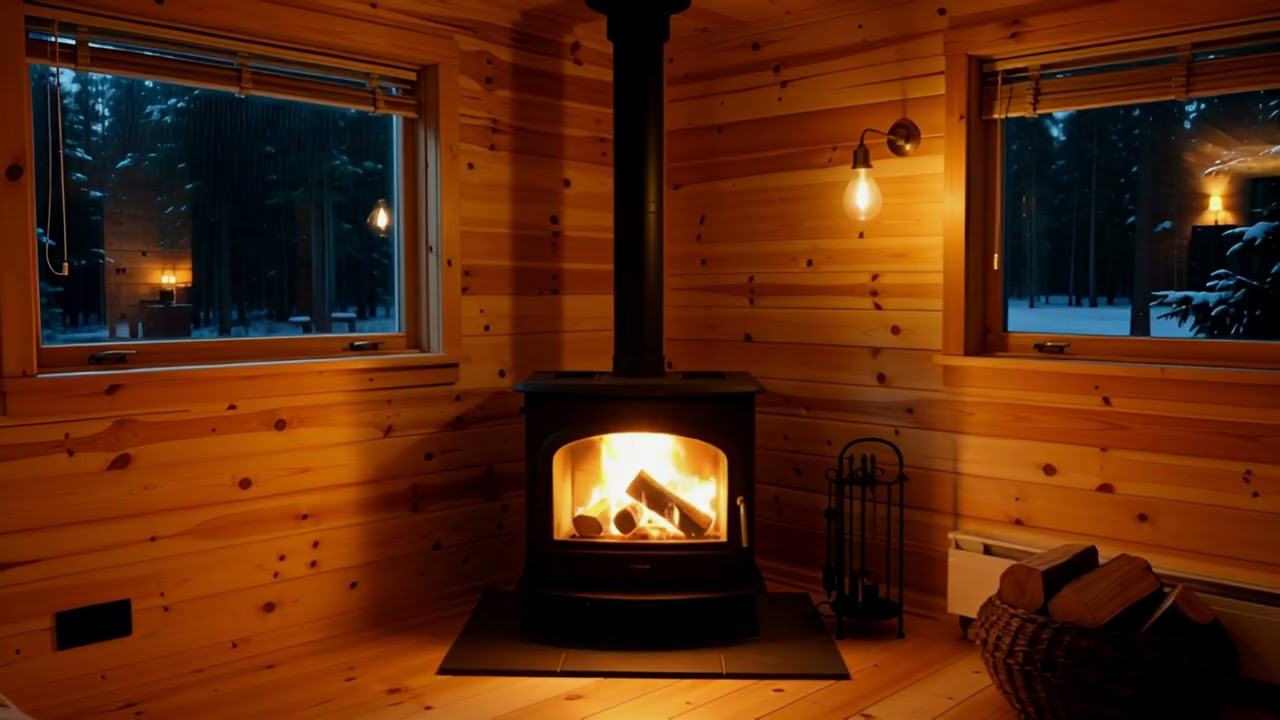 Cozy Cabin Fireplace & Rain 🌙🔥 | 8 Hours of Deep Sleep Ambience