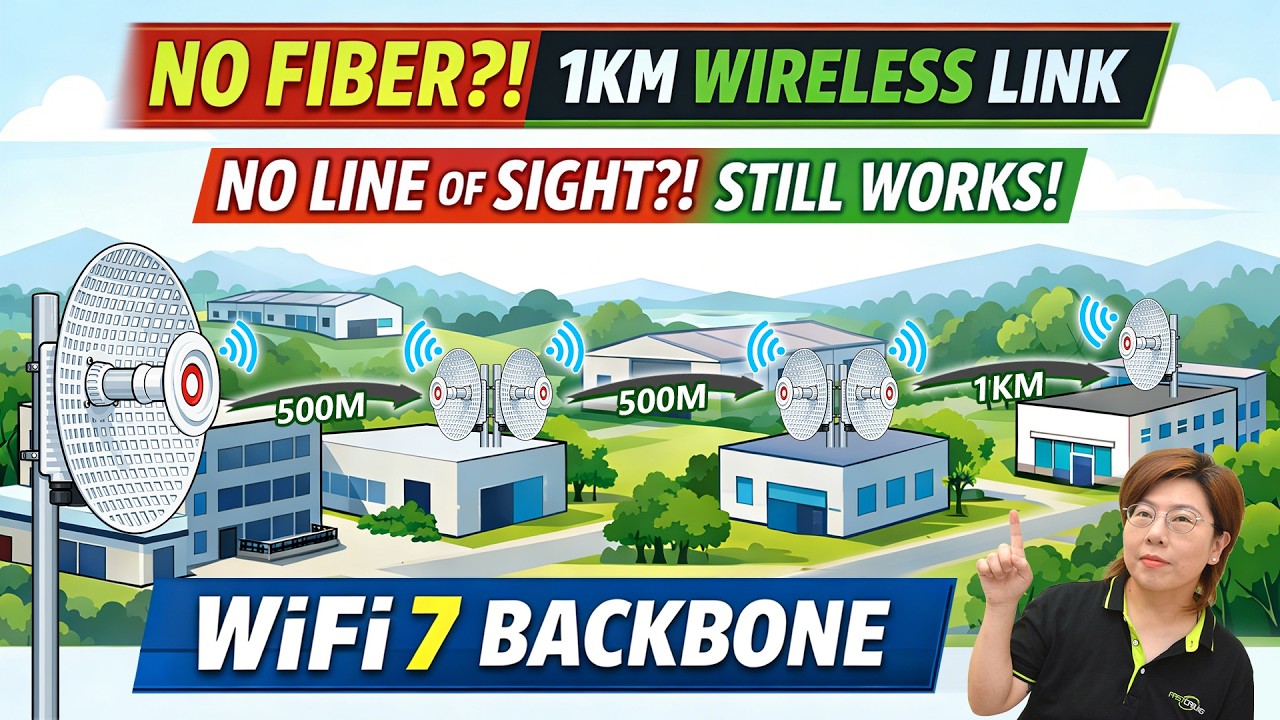Built a 1KM Wireless Network Without LOS or Fiber | WiFi 7 Bridge Solution