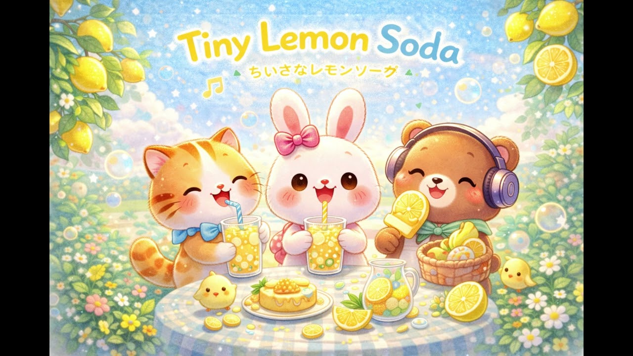 【可愛療癒BGM】清爽檸檬蘇打時光 🍋｜Tiny Lemon Soda | Cute Relaxing Japanese Background Music for Study, Work & Cafe