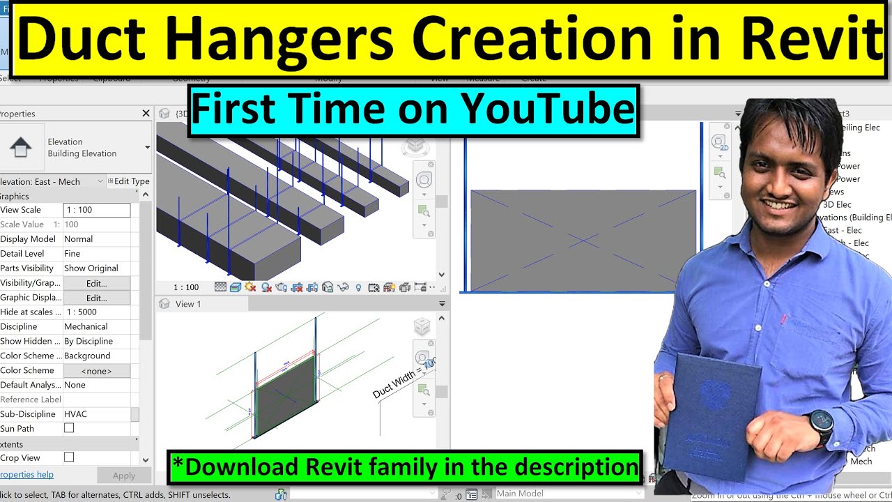 Duct Hanger Creation in Revit⚙️💻 | Parametric Family⚙️ | Step by Step✅ | English🌐