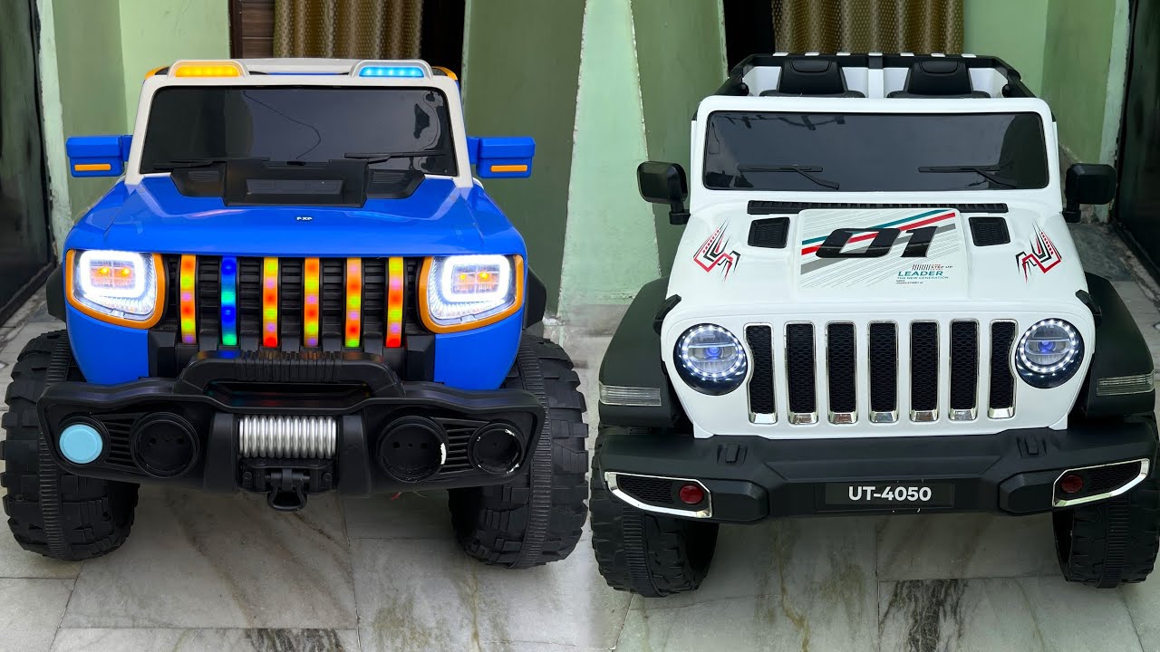 RC Jeep Wrangler Rubicon Vs 4x4 RC Jeep Unboxing & Testing | Ride on Cars | Shamshad Maker🔥🔥