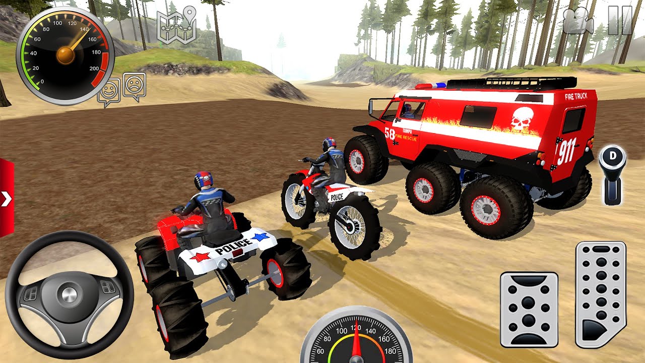 Juegos De Motos - Motos de Cross, Quads 4x4, Coches de Bomberos - Offroad Outlaws Android Gameplay