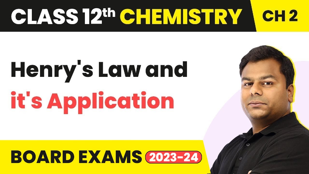 Henry's Law and it's Application - Solutions | Class 12 Chemistry Chapter 2 (2022-23)