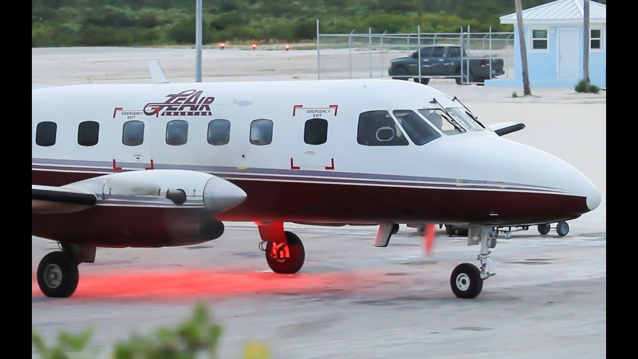 LeAir Charter Embraer 110P2 Bandeirante Turnaround At GHC!