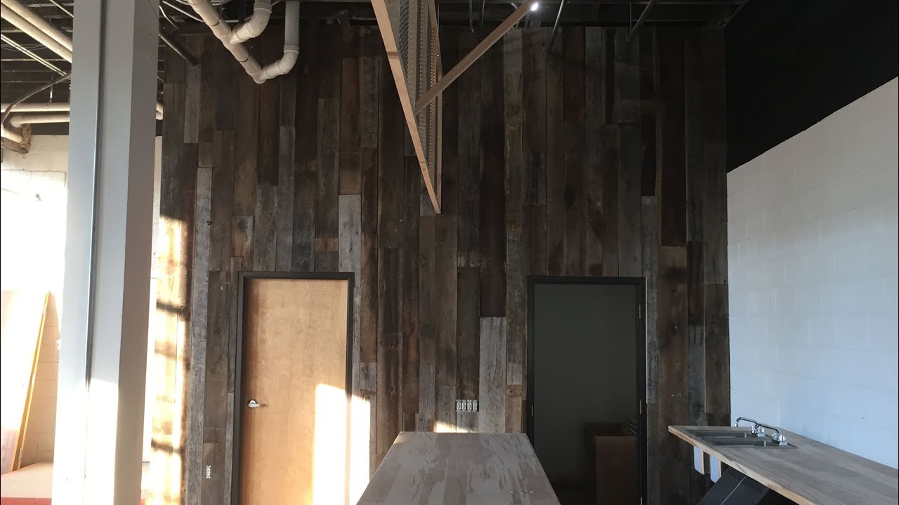 Barn Wood Wall Treatment - Vertical Plank Time Lapse