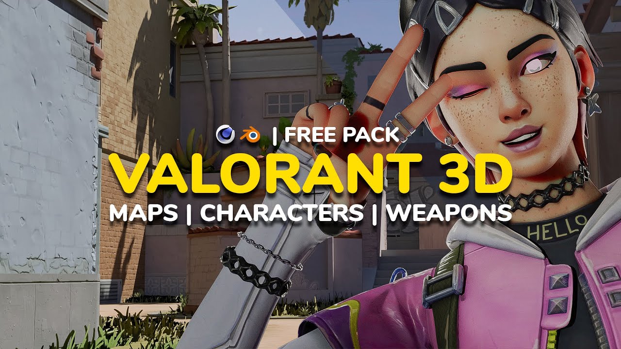 Descargar Modelos 3D de Valorant en 2025 | FREE PACK | Blender & Cinema 4D