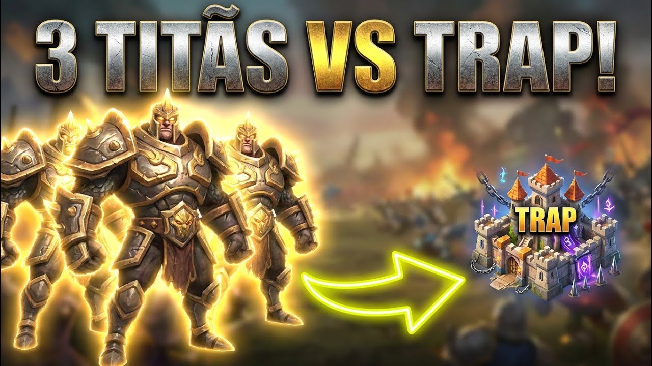 Defesa Trap Rally vs Três Titãs Full mítico Astrolita - Lords Mobile Brasil