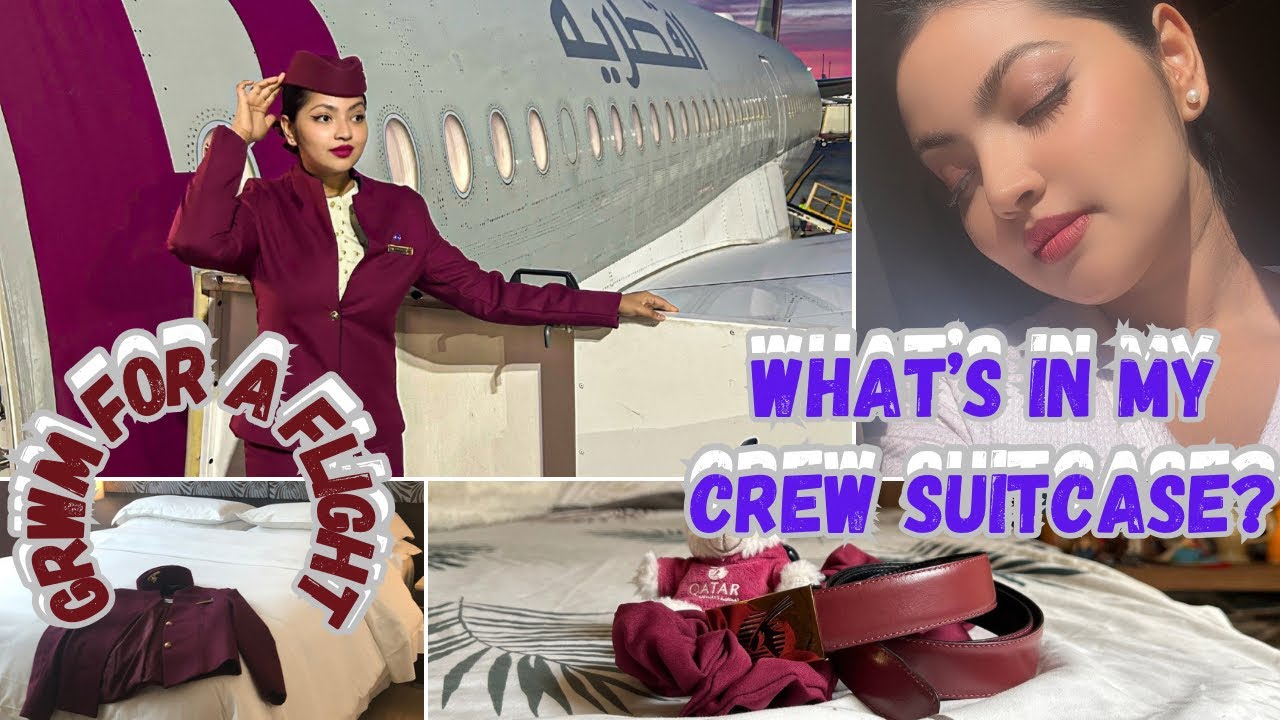 CABIN CREW SUITCASE එකේ තියෙන්නේ මොනාද?| GRWM FOR A FLIGHT WITH ME 🛫🖤🥰