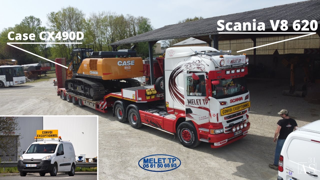 🚧Transfert d'une Case CX490D pour MELET TP en Scania 620 V8 (PARTIE 1)/[Case CX490D/Scania V8 620] 🚚