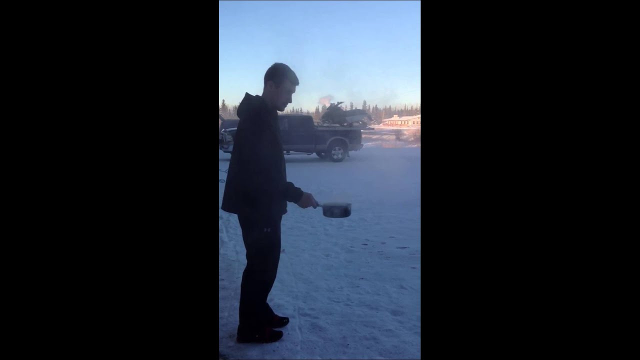 Boiling Water Freezes in Mid Air