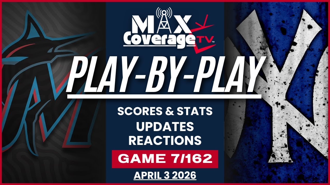 🔴LIVE - Miami Marlins vs New York Yankees - Play-By-Play & Reactions (4/3/26)