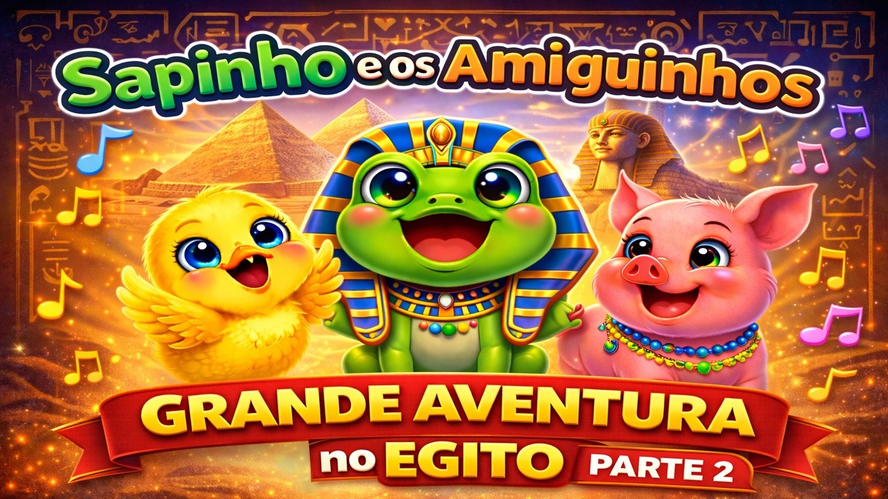 🌟 Sapinho e os Amiguinhos no EGITO 🇪🇬 | Grande Aventura na Pirâmide 🐸🐥🐷 | PARTE 2 🎶✨