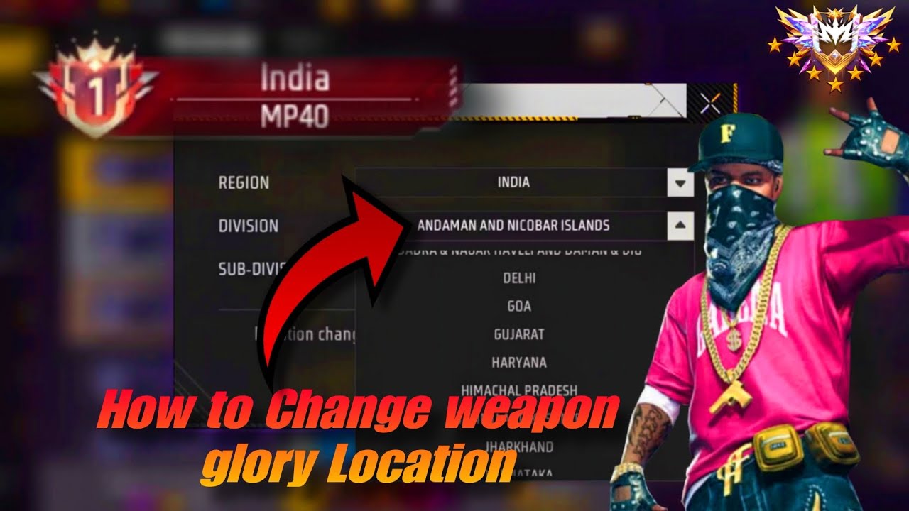 How To Change Weapon Glory Location in Free Fire in 1 simple method || HELL REXY