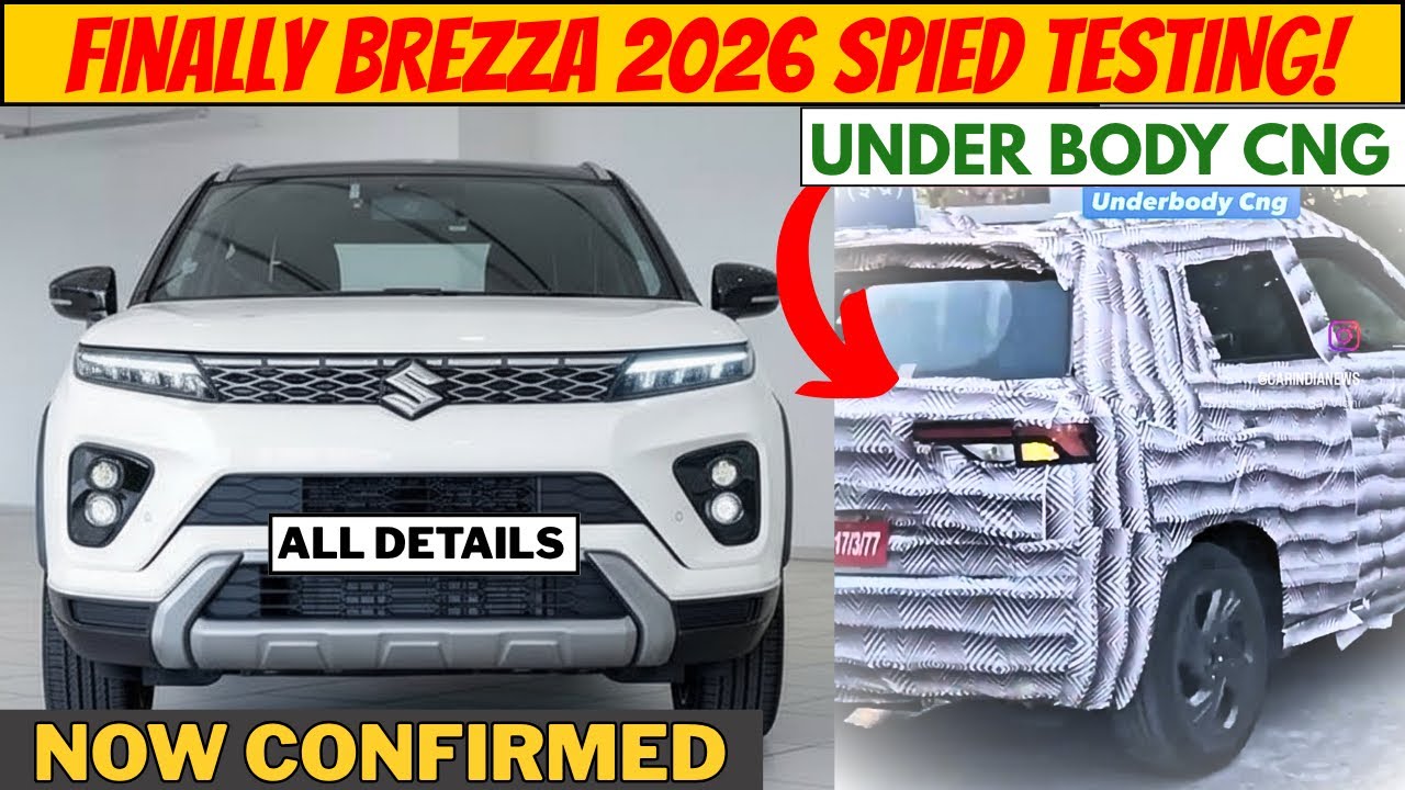 SPIED TESTING 🚀 BREZZA Facelift 2025 CNG launch date | brezza 2025 features | brezza mileage 2025