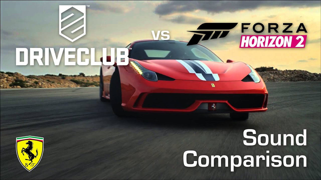 DriveClub vs Forza Horizon 2 - Ferrari 458 Speciale Sound Comparison