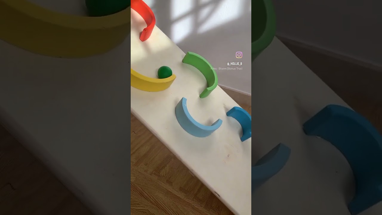 Using loose parts to make a ball run! 