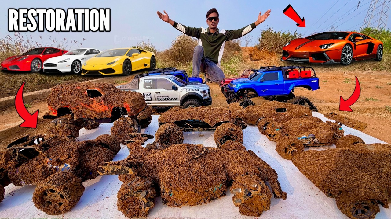 RC Restoration of Stranded Super Cars in Mud Part 1– Chatpat toy tv