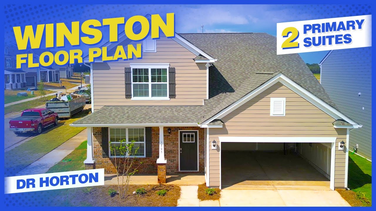 Winston Floor Plan by DR Horton | Secrest Commons in Monroe, NC | TWO PRIMARY SUITES