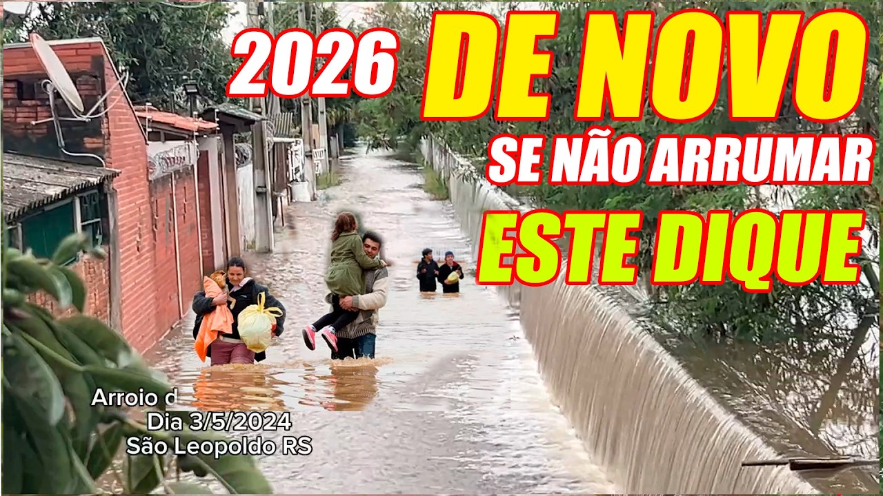(Mar 2026) DIQUES INCOMPLETOS São Leopoldo! Obras Urgentes na Campina e Jardim Fenix