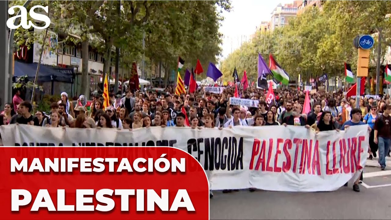 MANIFESTACIÓN multitudinaria en BARCELONA 