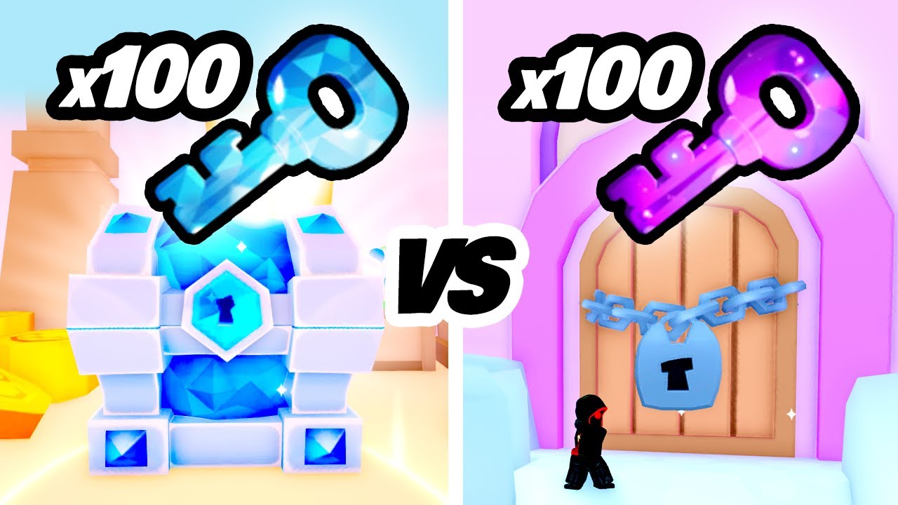100 Secret Keys vs 100 Crystal Keys - Which gives better loot? (Pet Sim 99)