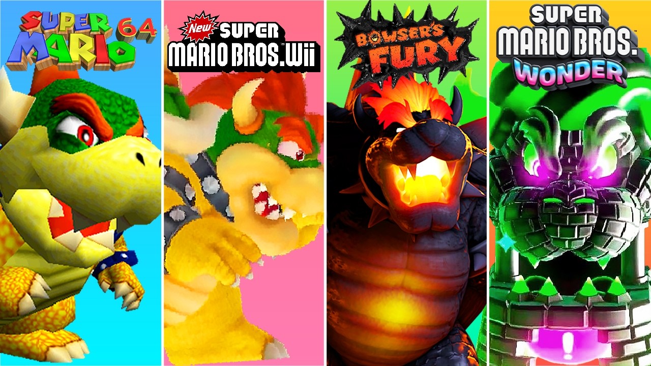 Evolution of Bowser (1996-2024)