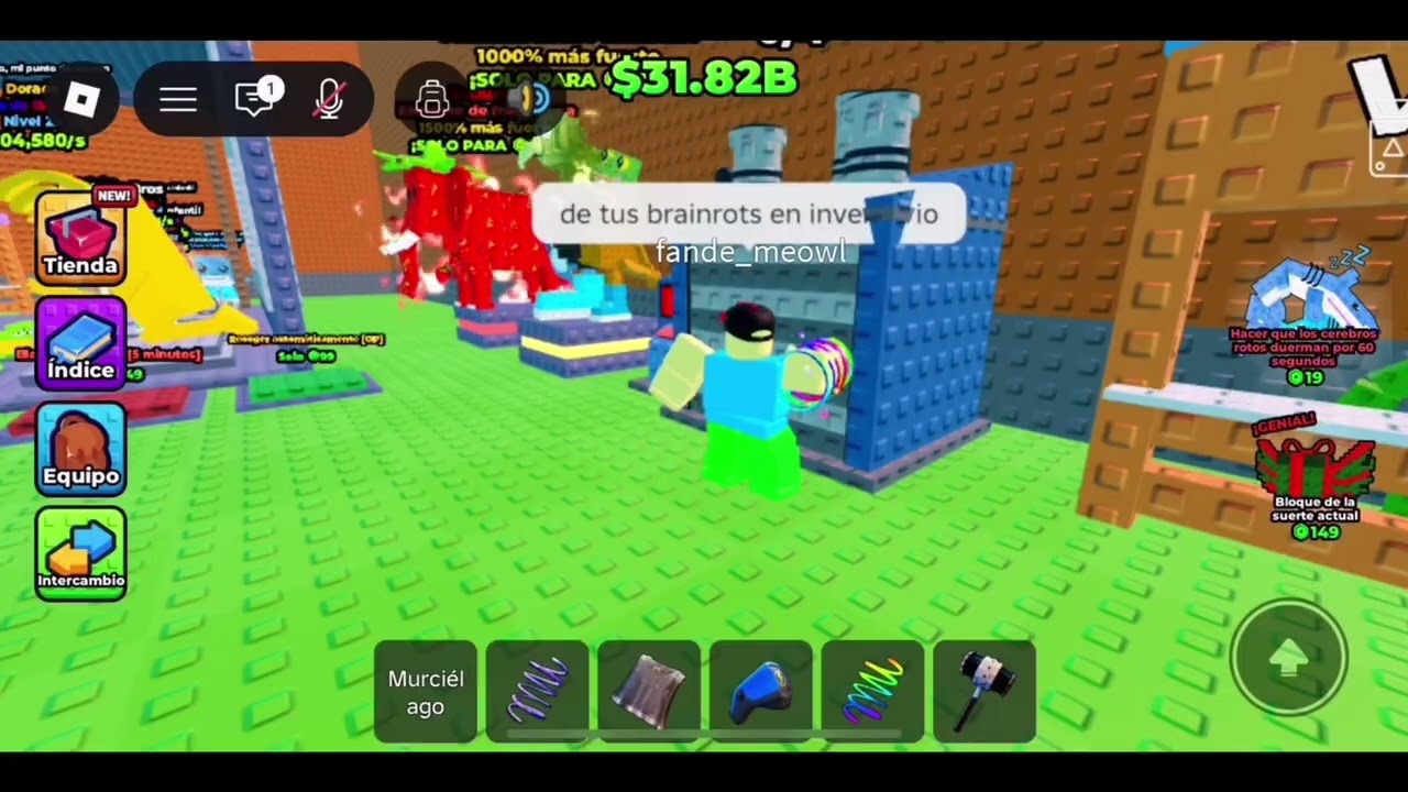 [parte 3 final] steal the baby brainrot, mostrando como funciona el juego