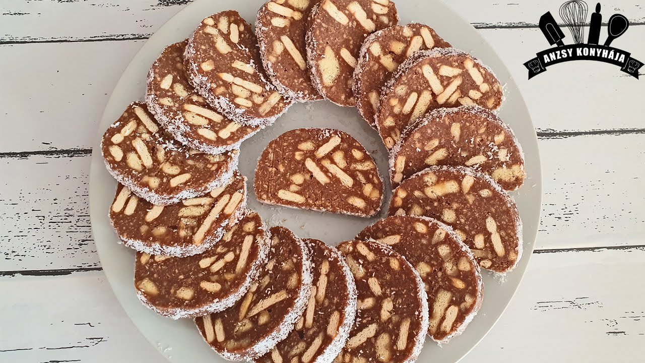 Kekszszalámi recept - sütés nélkül / @anzsykonyhaja