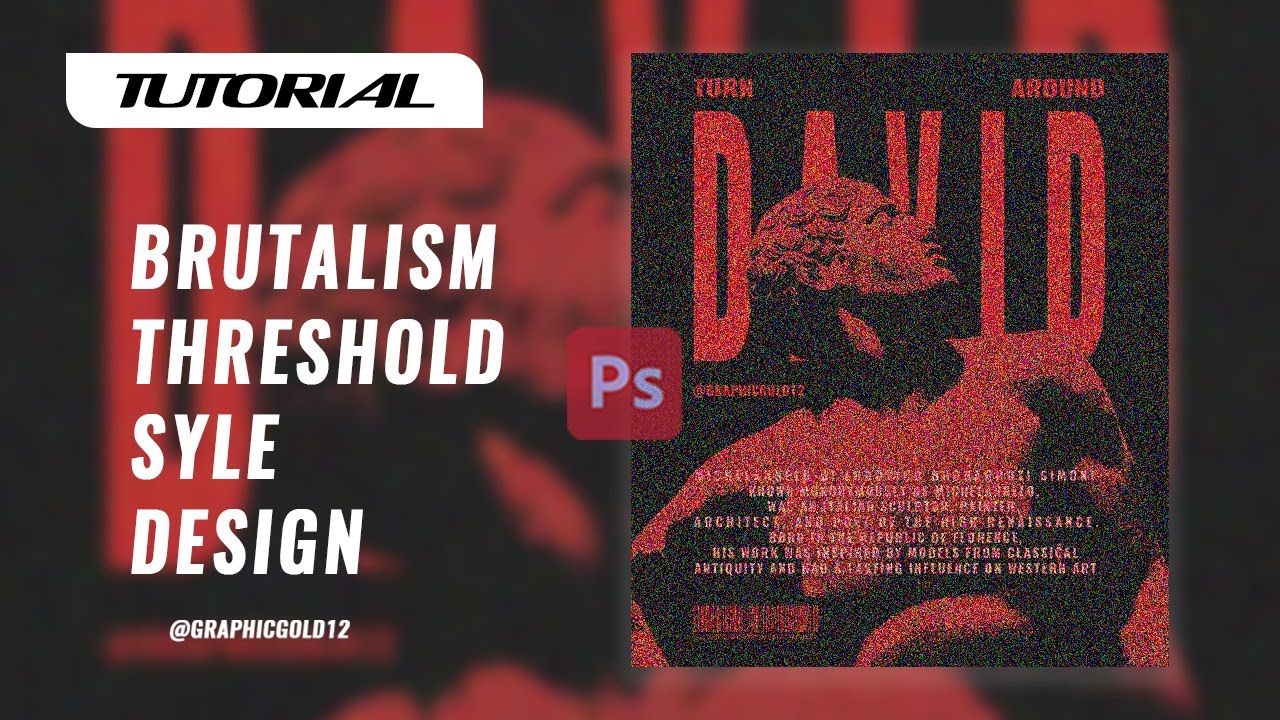 How To Make A Unique Brutalism Poster Threshold Style Design l Adobe Photoshop l Photoshop Learn l