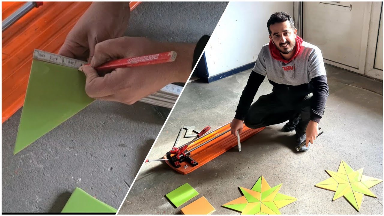 Fayans parçalarından 3 BOYUTLU yıldız desen tasarımı nasıl yapılır ? - DETAYLI VE SESLİ ANLATIM !!!